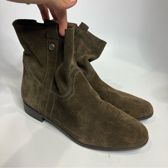 Frye & co brown suede ankle boots women’s size 9 boho casual minimalist - Picture 4 of 9